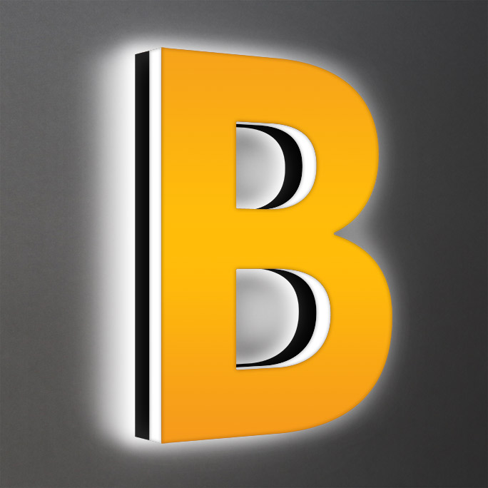 Leuchtbuchstaben Leuchtbuchstaben als Einzelbuchstaben oder mit Schildkasten