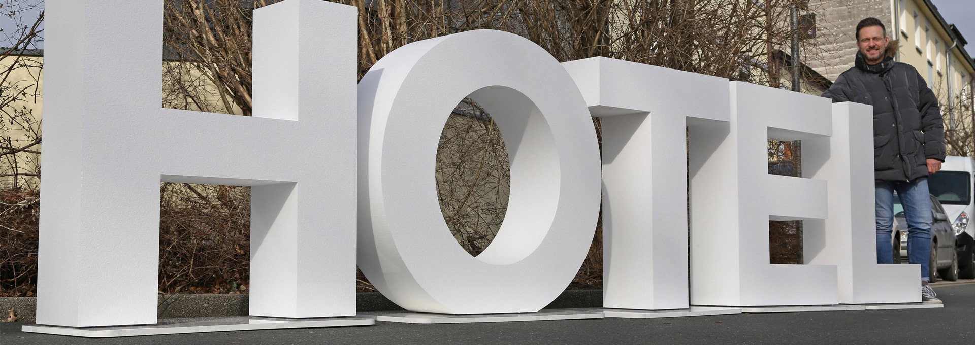 Stehende Buchstaben in XXL Stehende Buchstaben in XXL